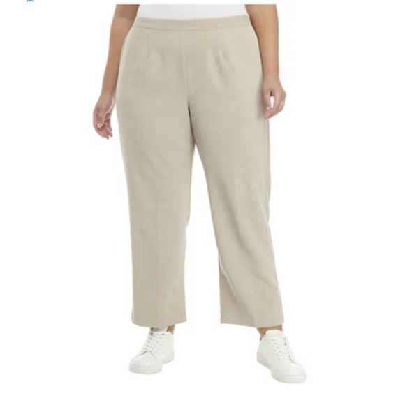ALFRED Dunner glacier Ice grey pull on proportioned short corduroy nwt pants 12 - Picture 1 of 6